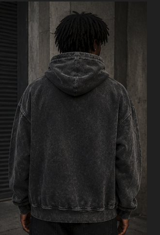 Heaven's Trend Faded Black Hoodie
